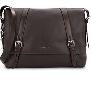 Cole Haan Pebbled Leather Messenger Bag